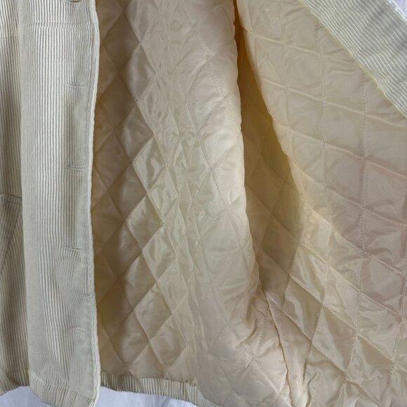 Vintage Marsh Landing Cords Women's Cream Corduroy Quilted Lined Jacket W/ Adjus - Picture 4 of 15